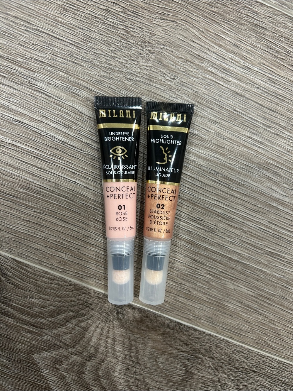 New 2x Milani Conceal + Perfect #01 Rose & 02 star dust